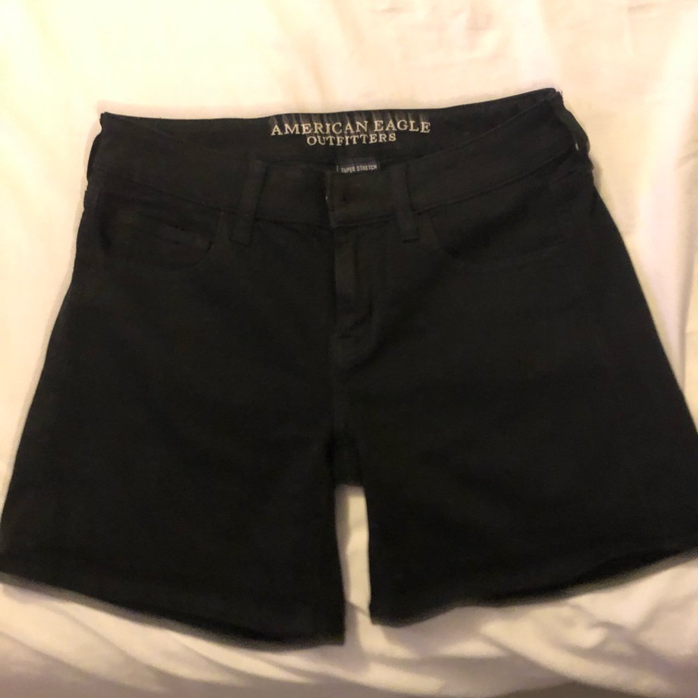 American eagle black jean shorts